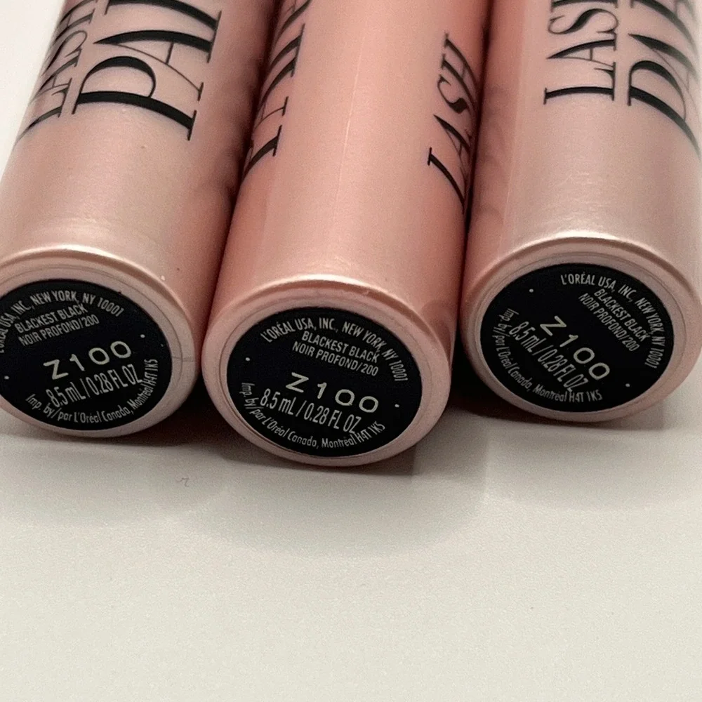 Lot of 3 L'Oreal Paris Lash Paradise Mascara Blackest Black & NYX Butter Gloss‎